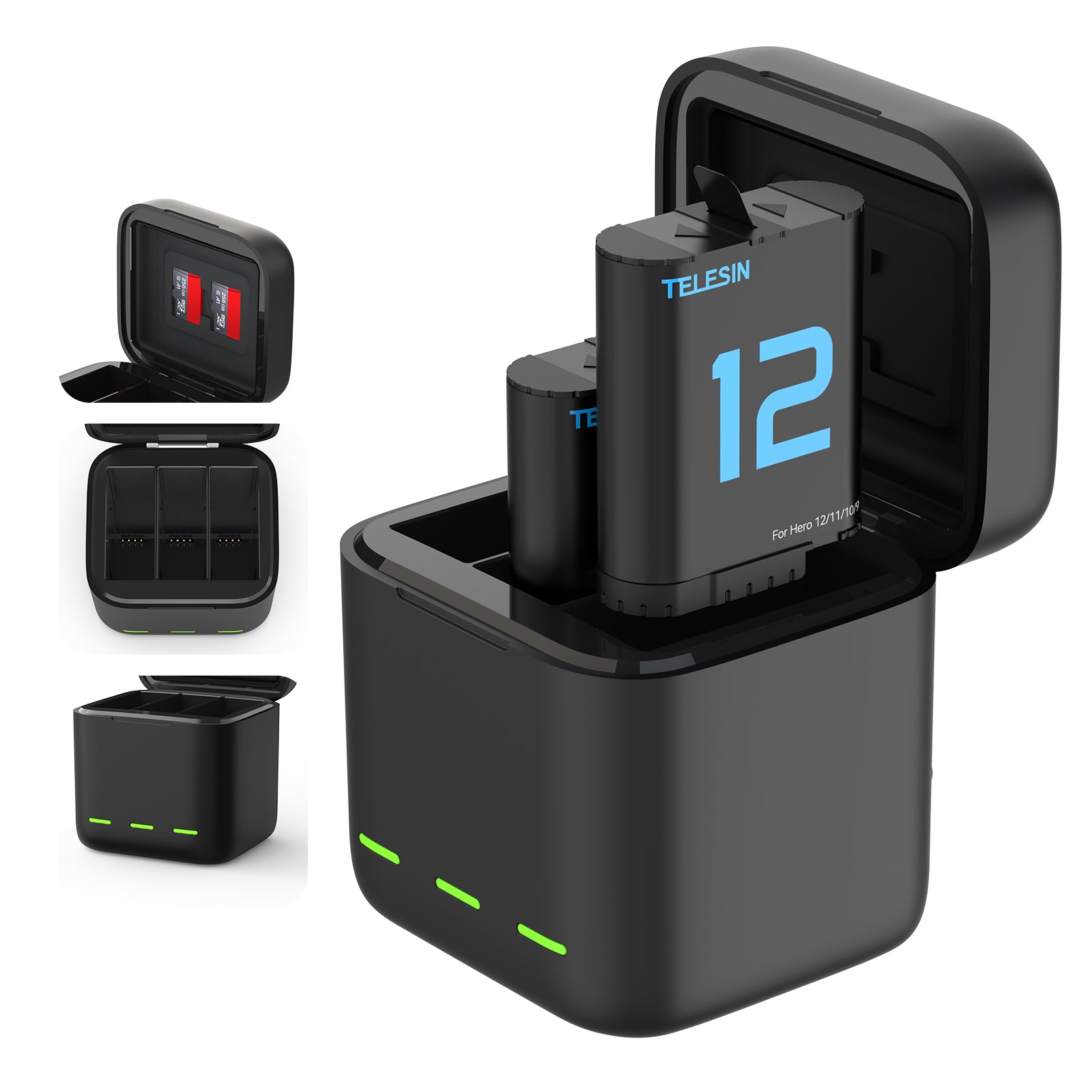 Telesin  Charging Case with2 Batteries  for Hero 12/11/10/9