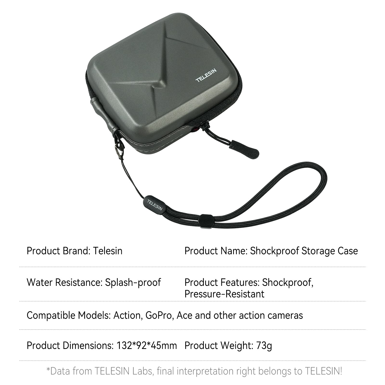 Telesin Shockproof & Pressure-Resistant Storage Case