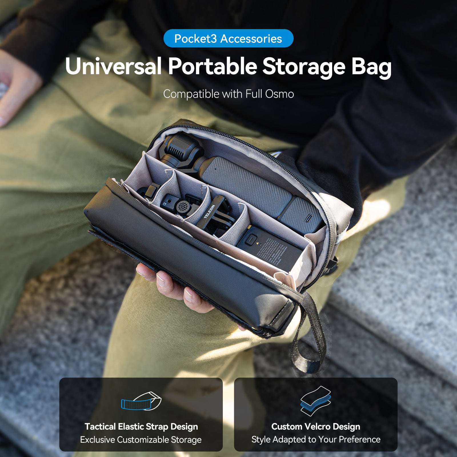 Telesin Universal Portable Storage Bag Compatible with Full Osmo