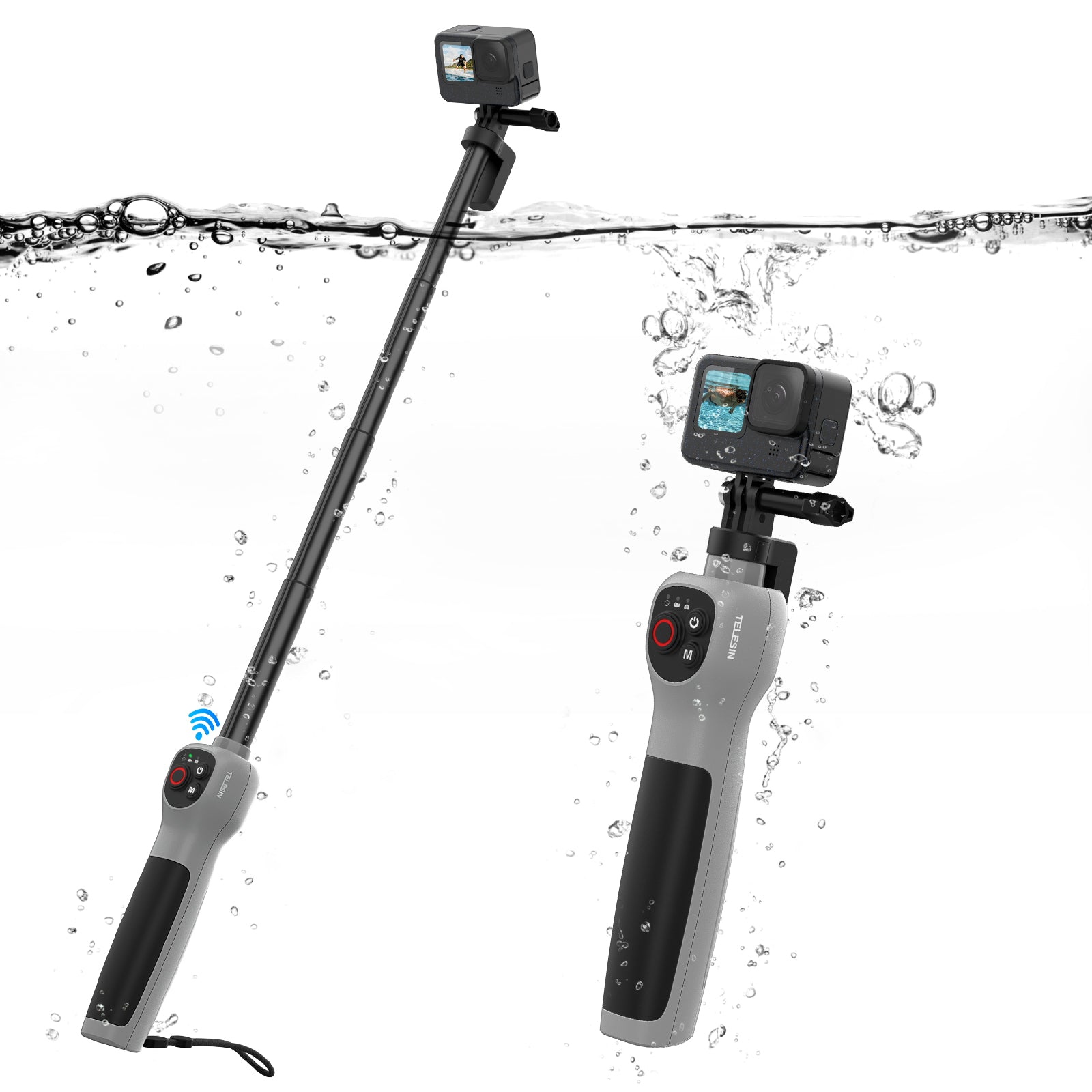 TELESIN underwater remote control selfie stick