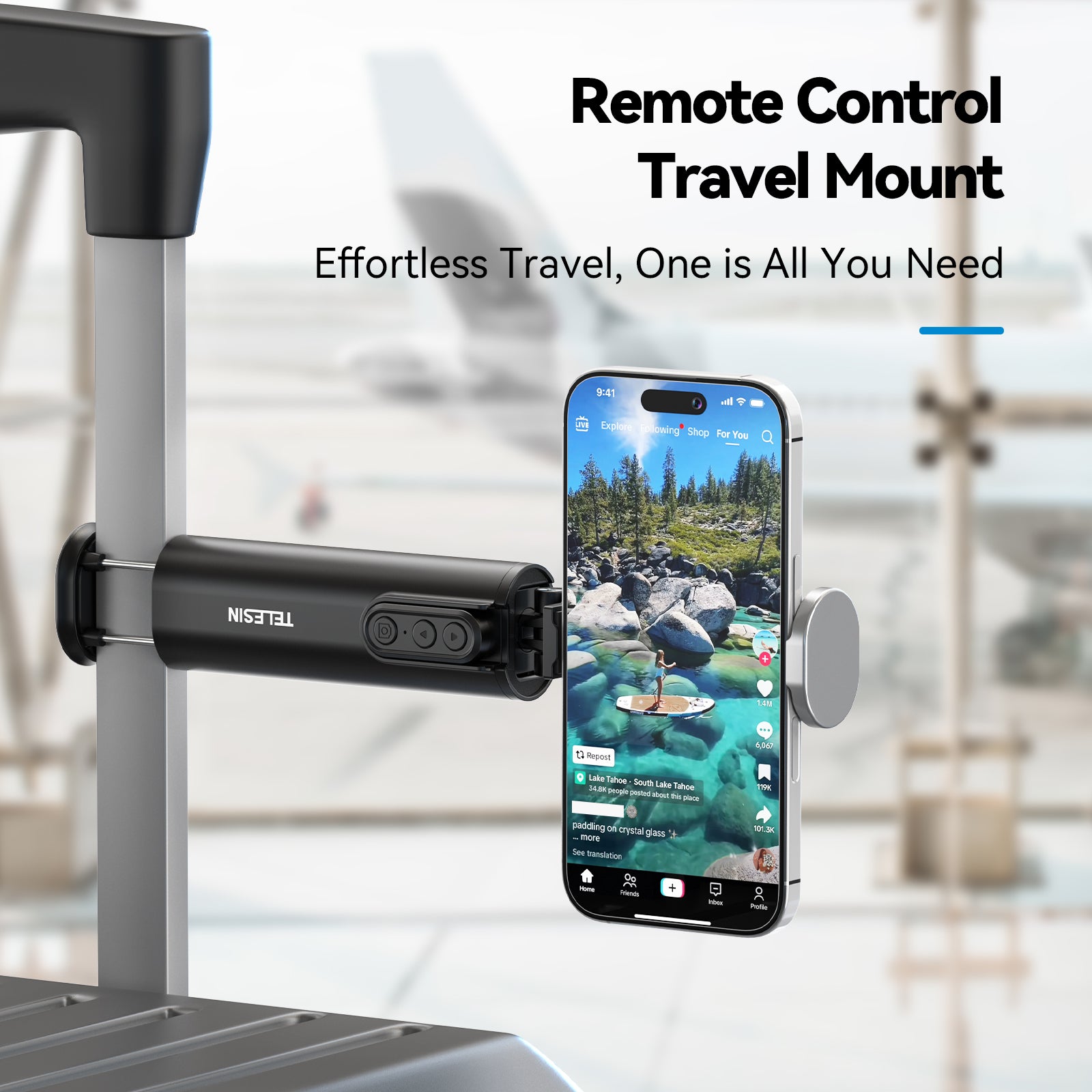 Telesin Remote Contro Travel Mount-Clamp Type