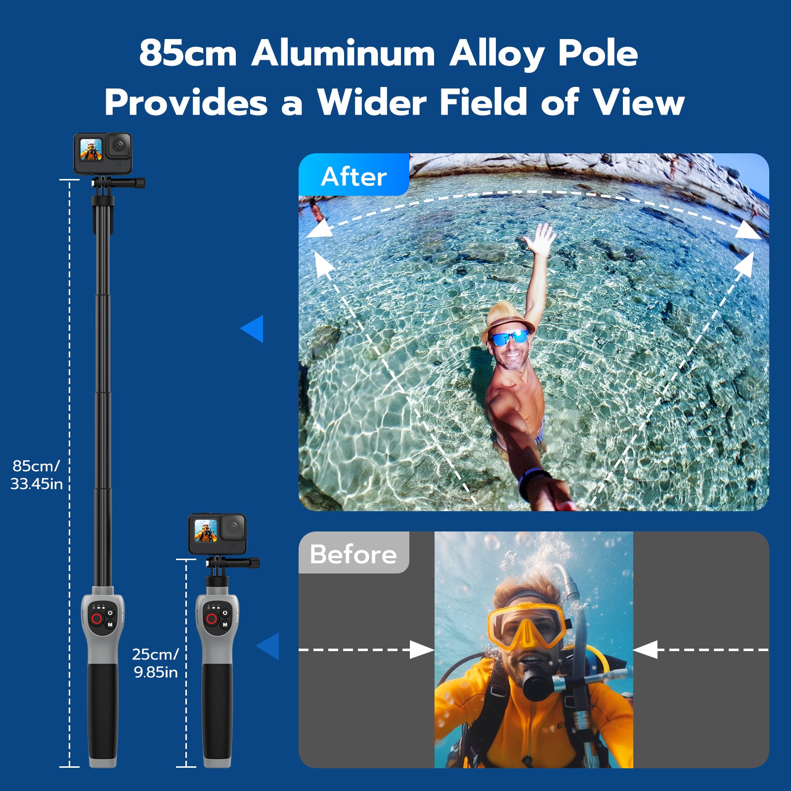 TELESIN underwater remote control selfie stick