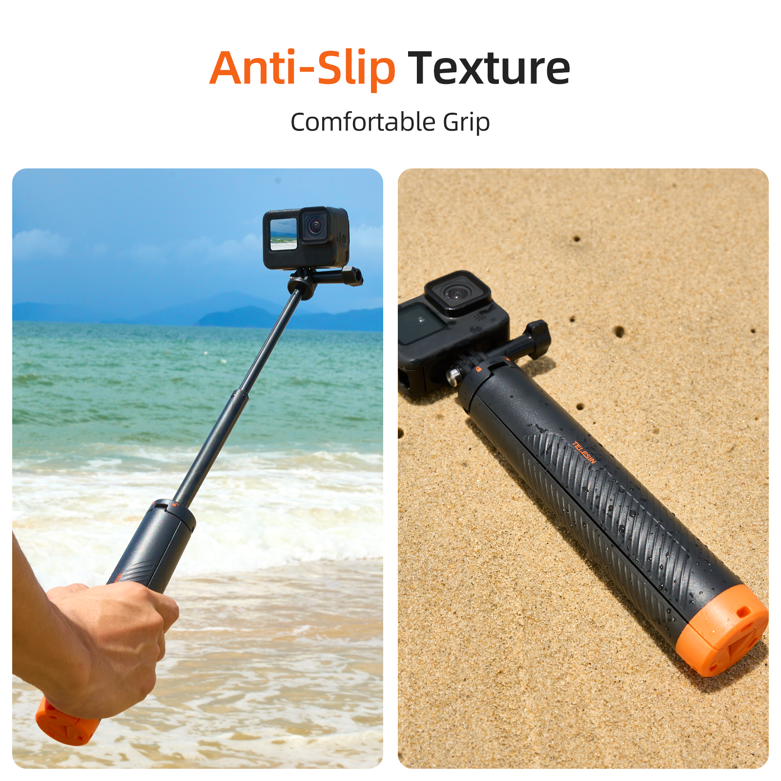 TELESIN Floating Tripod Selfie Stick