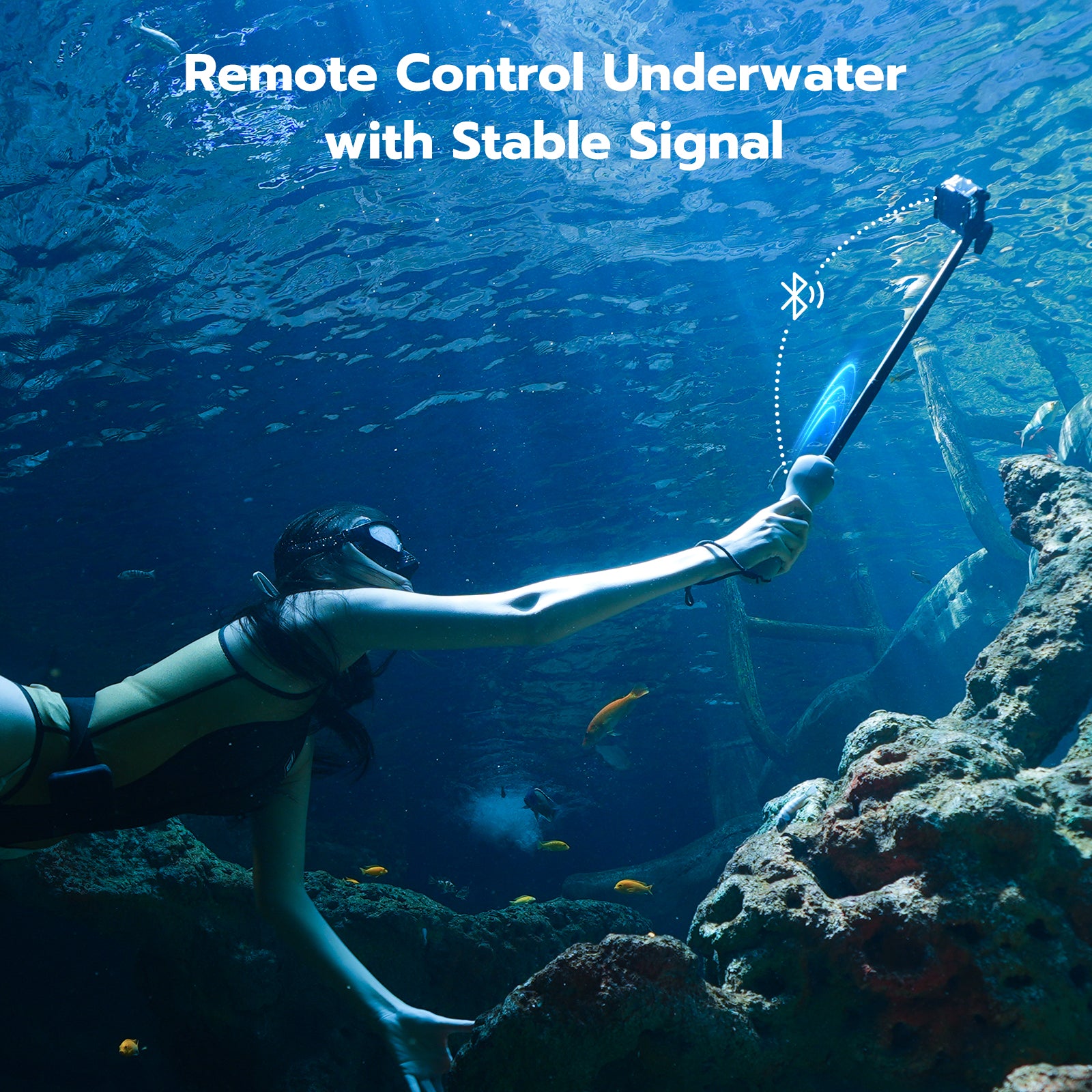 TELESIN underwater remote control selfie stick