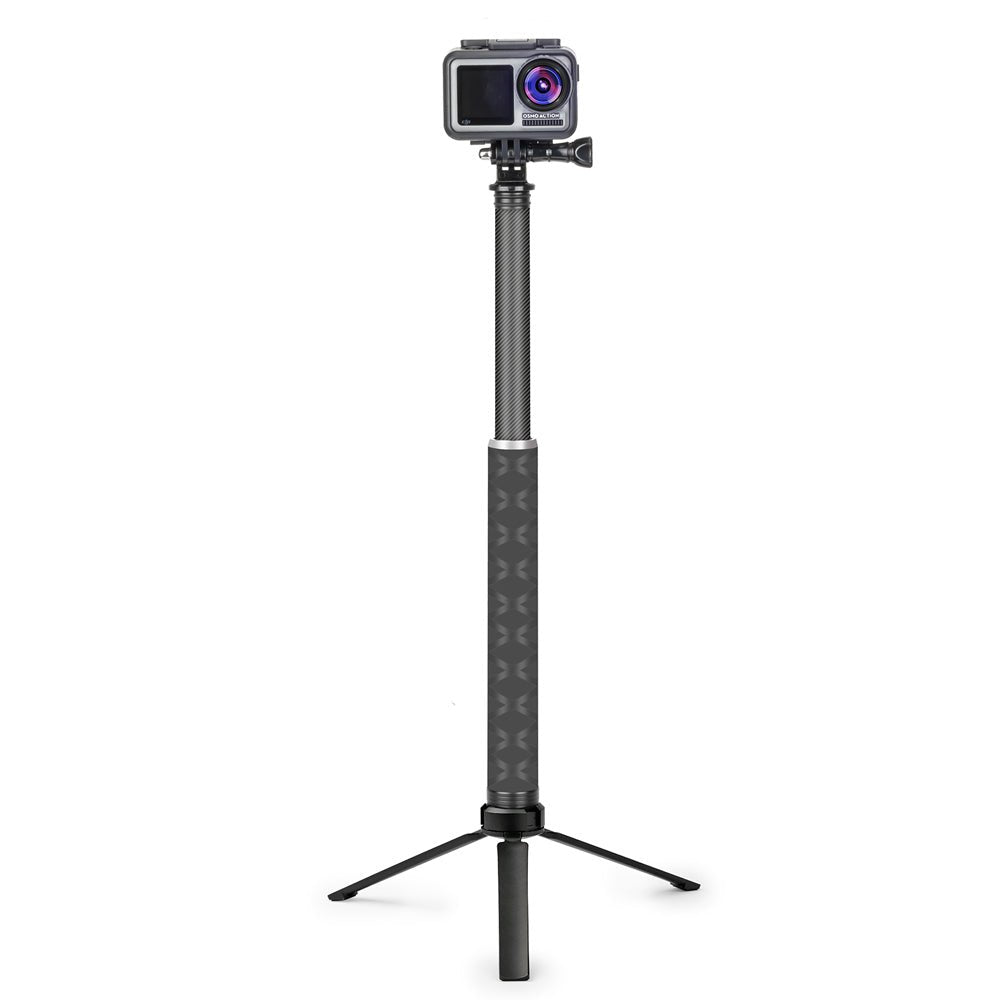 TELESIN 0.9m Carbon Fiber Selfie Stick Aluminium Alloy Tripod - telesinstore