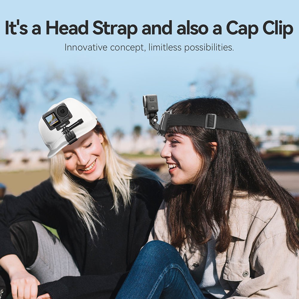 TELESIN 2-in-1 Hat Clip Quick Release Headband - telesinstore