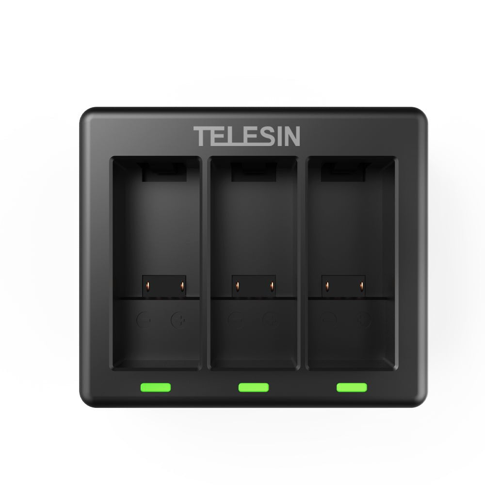 TELESIN 3 Slots Charger with 2 Batteries for GoPro Hero 9/10/11/12 - telesinstore
