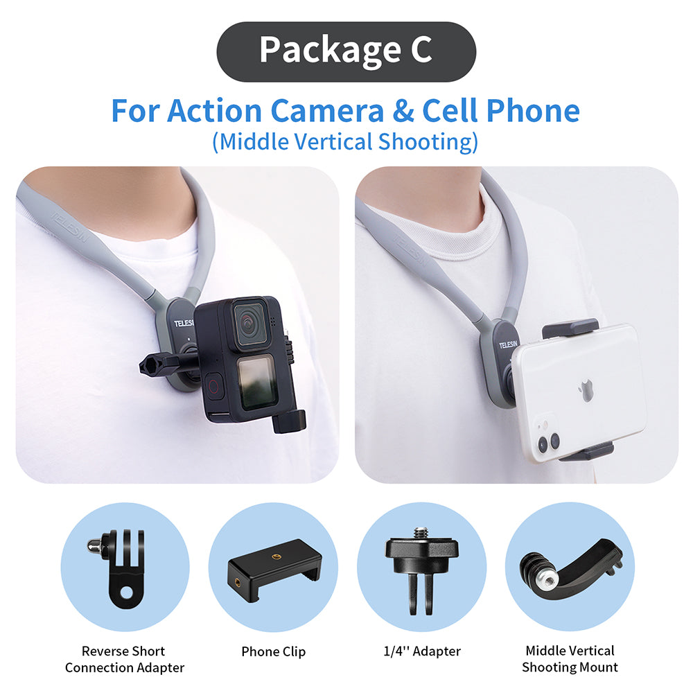 TELESIN Silicone Phone Magnetic Neck Mount Quick Release Hold for Ipho –  Fastwinbuy