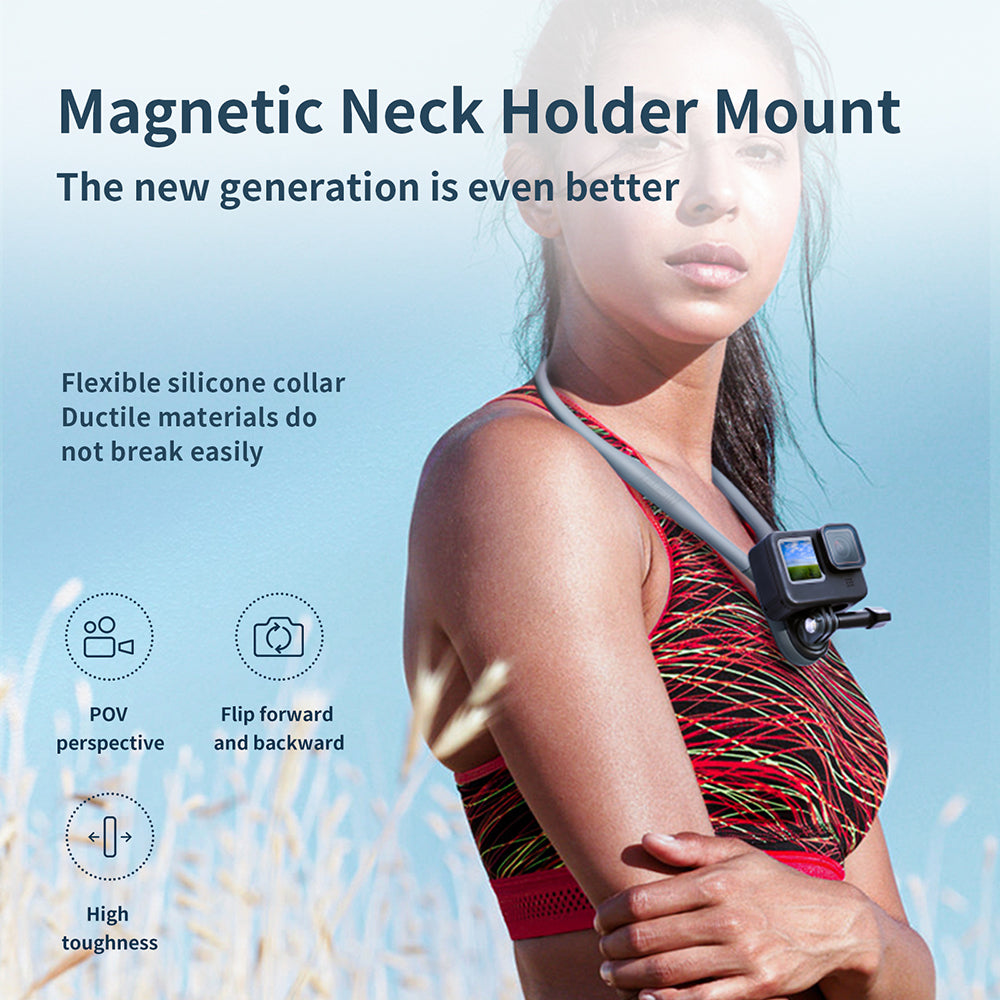 Magnetic Neck Phone Mount – Easy POV Tech Universal Hands-Free Holder,  MagSafe Compatible for POV Filming & Vlogging - Easy POV